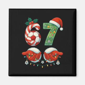 Íman Futebol de Natal Drip Número 67 Jogador de Futebol