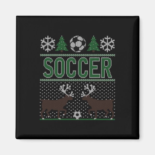 Íman Futebol de Suéter de Natal Feio (Frente)