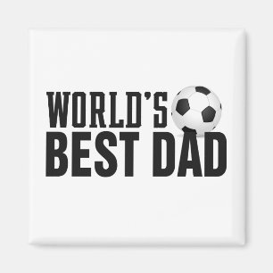 Íman Futebol de tipografia do melhor Pai do mundo Magn
