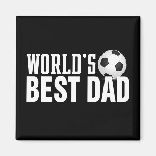 Íman Futebol de tipografia do melhor Pai do mundo  Magn