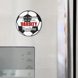 Íman Futebol de Varsity Vermelho Personalizado para o E