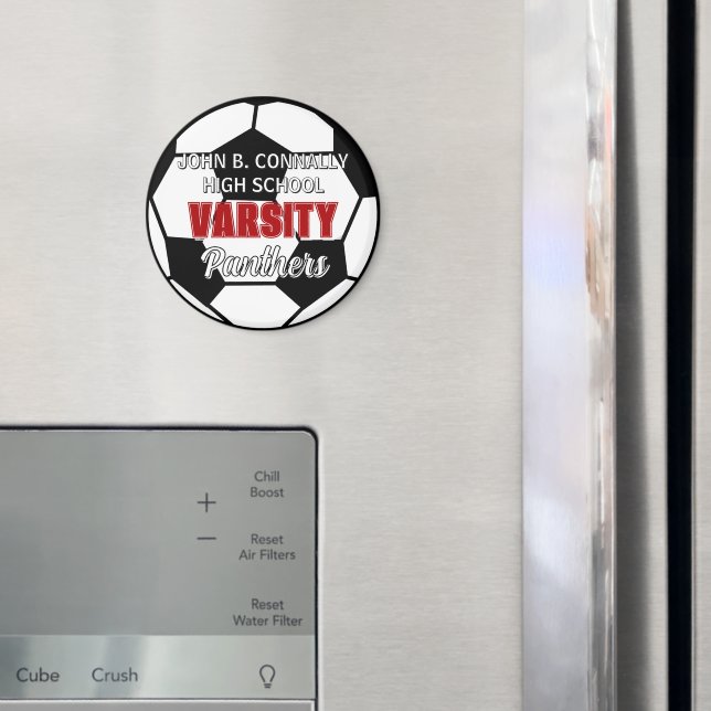 Íman Futebol de Varsity Vermelho Personalizado para o E (In Situ (Fridge))