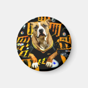 Íman Futebol do Cão de Salvação Pitbull Fanático