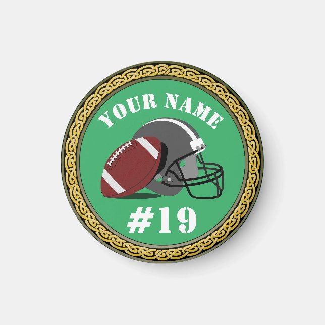 Íman Futebol do Magnet - Adicionar nome e número (Frente)