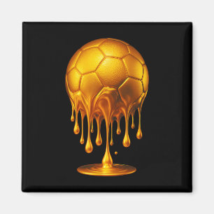 Íman Futebol Dourado Ll Gotejando Futebol Dourado Gotej