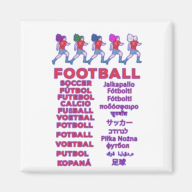 Íman Futebol em várias línguas - Fußball Calcio Soc (Frente)