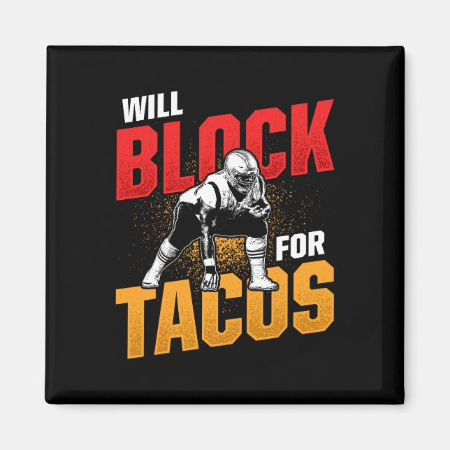 Íman Futebol Lineman Para Tacos Defensivos (Frente)