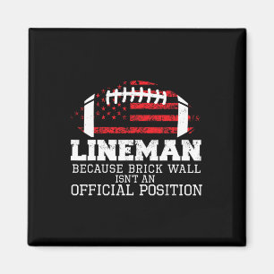 Íman Futebol Lineman Porque Brick Wall Linha D