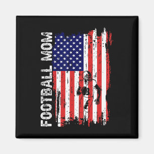 Íman Futebol Mãe Americano Bandeira Patriótica Mãe 4° D