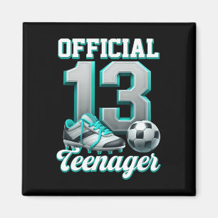 Íman Futebol Menino de 13 Anos de Idade Aniversário Tre