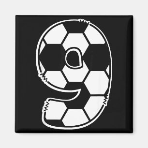 Íman Futebol Número 9 Aniversário Infantil Dia de Matem