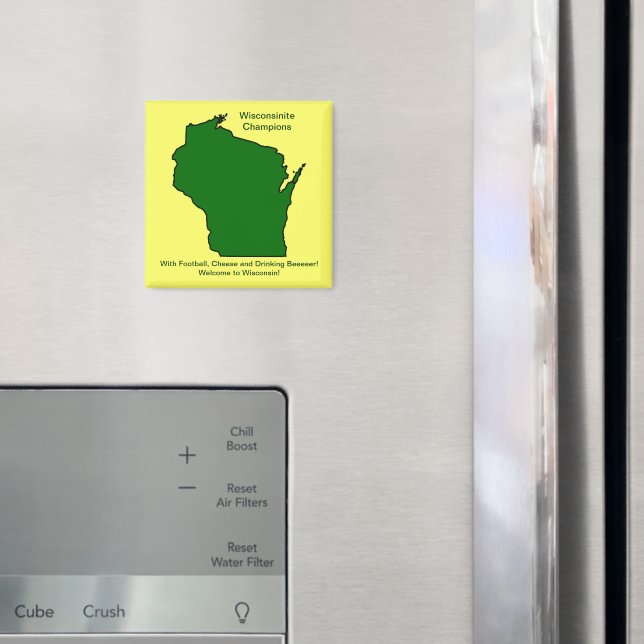 Íman Futebol, queijo e cerveja dos campeões do Wisconsi (In Situ (Fridge))