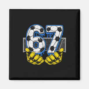 Íman Futebol Six Seven 67 Meme Divertido Gen Alpha 