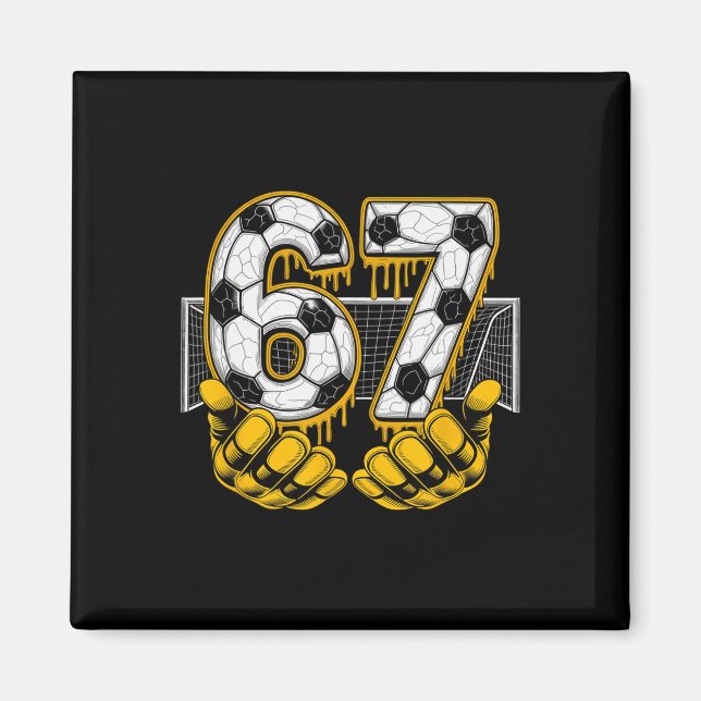 Íman Futebol Six Seven 67 Meme Divertido Gen Alpha _1  (Frente)