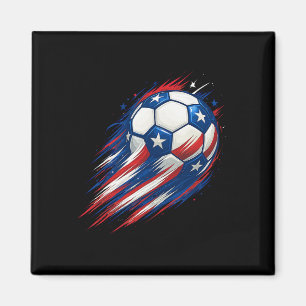 Íman Futebol Vermelho Branco E Azul Ll Patriótico Quatr