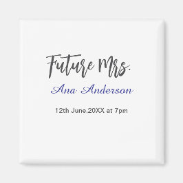 Íman Future mrs surname bride to be purple gray name da