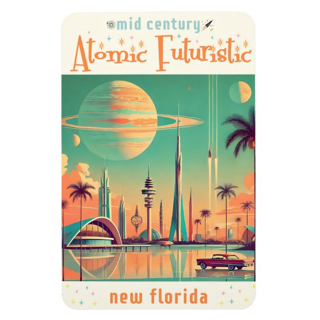 Íman Futurista Atômico Nova Flórida (Vertical)