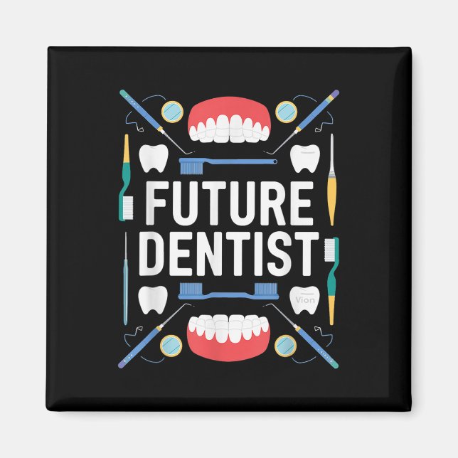 Íman Futuro Dentista - Escola de Formatação Crianças Jo (Frente)