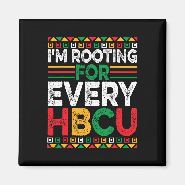 Íman Futuro Hbcu Mês da História Negra Estou Torcendo P (Frente)