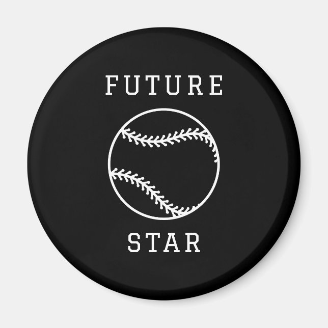 Íman Futuro Magneto Preto Personalizado da Estrela de B (Frente)