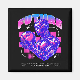 Íman Futuro robô de ficção científica o futuro está nas