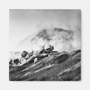 Íman Fuzileiros navais de WWII no Beachhead de Iwo Jima