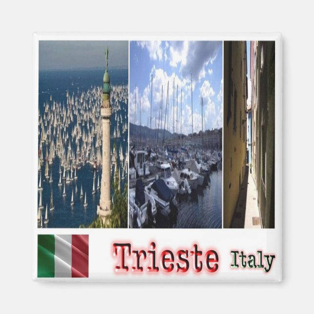 Íman FVG018, TRIESTE, Mosaico, Itália, frigideira (Frente)