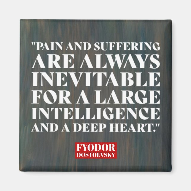 Íman Fyodor Dostoevsky cita escritores russos (Frente)