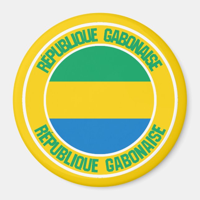 Íman Gabon Round Emblem (Frente)