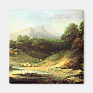 Íman Gainsborough - Paisagem de montanha com Shepherd