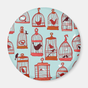Íman Gaiolas de pássaro no azul
