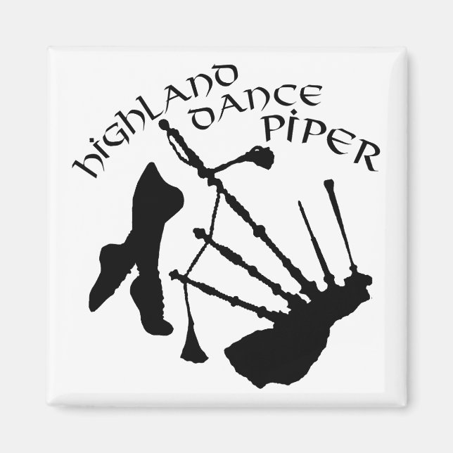 Íman Gaitero de Dança das Terras Altas Escocesas (Frente)