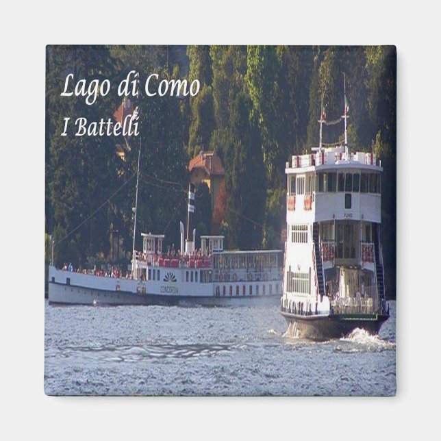 Íman GAL100 LAKE COMO, Boats, Itália, frigideira (Frente)