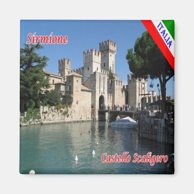 Íman GAL112 SIRMIONE Lake Garda, Castle Scaligero, (Frente)