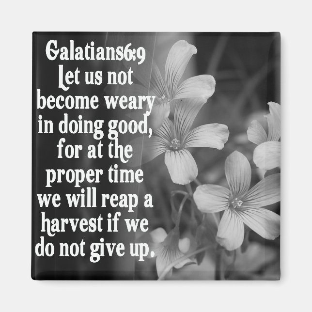 Íman GALÁCIOS DE SCRIPTURE DE bíblia 6:9 (Frente)