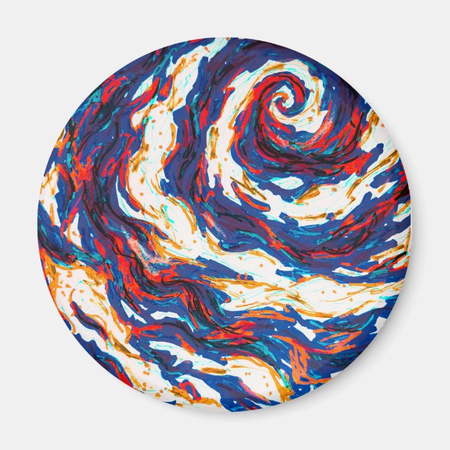 Íman Galáxia Espiral Roxa (Frente)