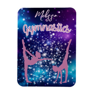 Íman Galeria de Ginástica Roxo Turquesa Personalizado