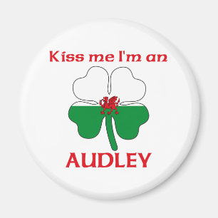 Íman Galês personalizado beija-me que eu sou Audley