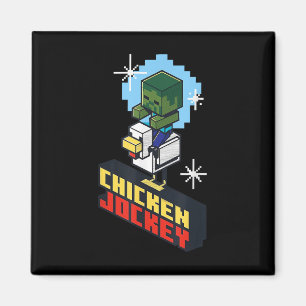 Íman Galinha Bonita Engraçada Jockey Pixel Graphic Ridi