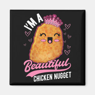 Íman Galinha Bonita Nugget Rapariga Foodie Queen