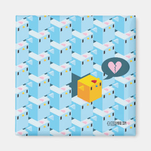 Íman galinha bonito do cubo do ímã azul do cockblock