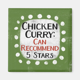 Íman Galinha Curry Review 5 Estrelas Refrigerator Magne