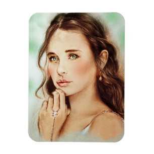 Íman Galinha de classe Vintage Foto Magnet - Senhora da