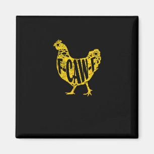 Íman Galinha Engraçada F-Caw-F Galinha Avicultura Galo