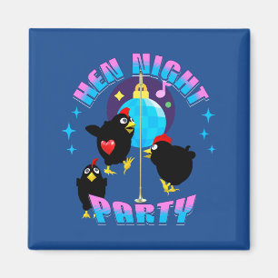 Íman Galinha Engraçada Noite de Galinha Festa Humor