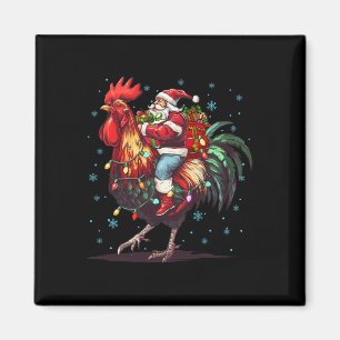 Íman Galinha Lover Xmas Papais noeis Engraçados Andando