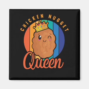 Íman Galinha Nugget Girl Foodie Queen