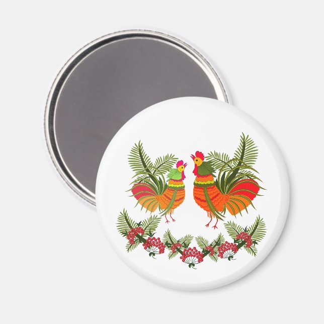 Íman Galo com galinha (Front/Back)