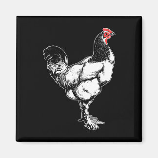 Íman Galo de Fazenda Vintage Design Minimalista de Fran