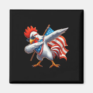 Íman Galo De Galinha Pulseia 4 De Julho Bandeira Americ